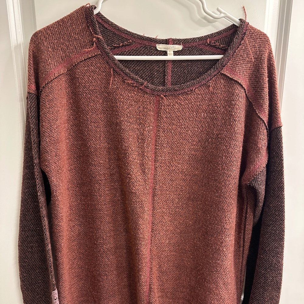 Mystree Women's Sweater - Large, Burgundy color